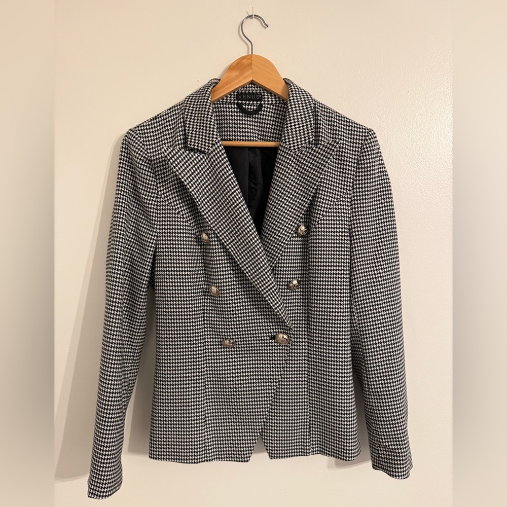 Venus Houdstooth Blazer